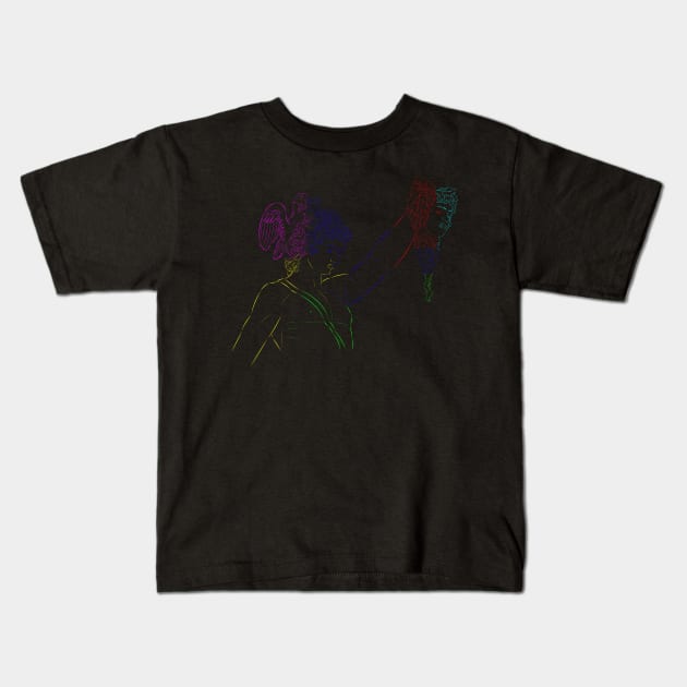 Perseus With The Head of Medusa Kids T-Shirt by LiLian-Kaff